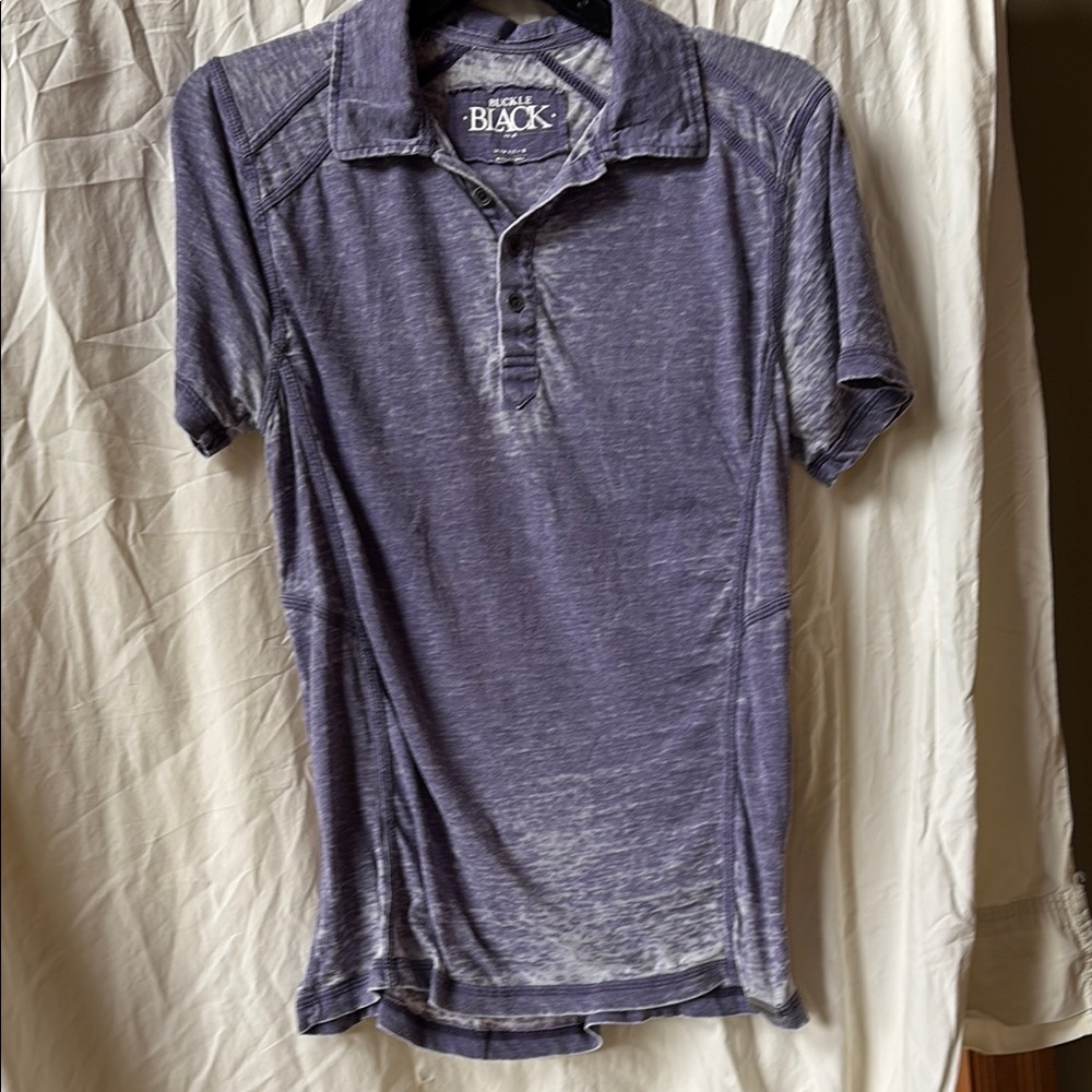 Buckle Purple Polo Shirt Soft Cotton Blend